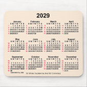 2029 Antiek wit 52 weken ISO-kalender door Janz Muismat (Voorkant)