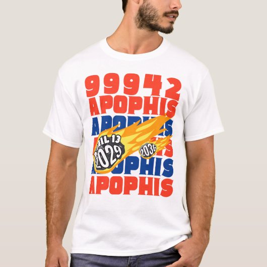 2029 APOPHIS ASTEROÏDE 99942 T-SHIRT (Voorkant)