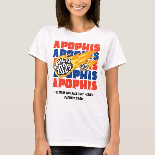 2029 APOPHIS Christelijk Bijbelvers T-shirt (Voorkant)