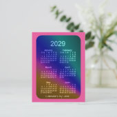 2029 Aurora Roze 6 maanden Mini Agenda van Janz Briefkaart (Staand voorkant)