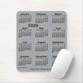 2029 Batleship Grey Large Print Calendar van Janz Muismat (Met muis)
