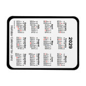 2029 Black Holiday Calendar van Janz Magnet Magneet (Horizontaal)