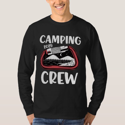 2029 Camping Crew  Family Camping Trip Group Carab T-shirt (Voorkant)