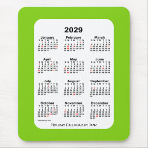 2029 Gele groene agenda voor feestdag, ingediend d Muismat