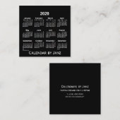 2029 Neon White Agenda van Janz Vierkante Visitekaartje (Voorkant / Achterkant)