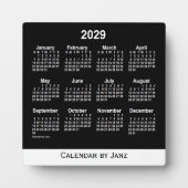 2029 Neon White Desk Calendar van Janz Fotoplaat (Voorkant)