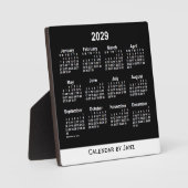2029 Neon White Desk Calendar van Janz Fotoplaat (Voorkant)