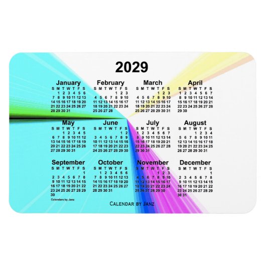 2029 Perspectiefpunt agenda van Janz 4x6 Magnet Magneet (Horizontaal)