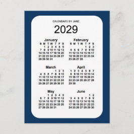 2029 Politiedoos blauw 6 maanden Mini Agenda van J Briefkaart