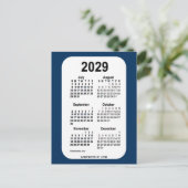 2029 Politiedoos blauw 6 maanden Mini Agenda van J Briefkaart (Staand voorkant)