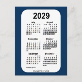 2029 Politiedoos blauw 6 maanden Mini Agenda van J Briefkaart
