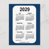 2029 Politiedoos blauw 6 maanden Mini Agenda van J Briefkaart (Voorkant)