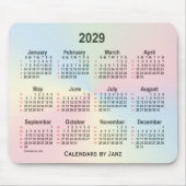 2029 Rainbow Cloud 52 weken agenda van Janz Muismat (Voorkant)