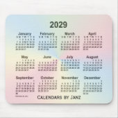 2029 Rainbow Cloud Calendar van Janz Muismat (Voorkant)