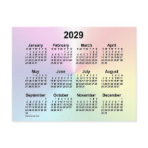 2029 Rainbow Cloud Mini Calendar van Janz