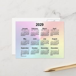 2029 Rainbow Cloud Mini Kalender van Janz Briefkaart