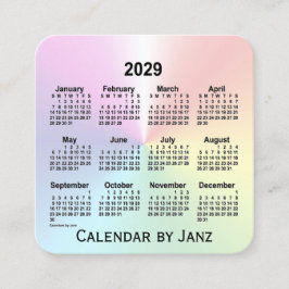 2029 Rainbow Shimmer Agenda van Janz Vierkante Visitekaartje