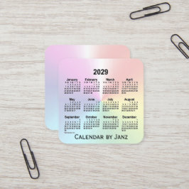 2029 Rainbow Shimmer Agenda van Janz Vierkante Visitekaartje