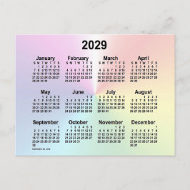 2029 Rainbowwolk Mini-kalender van Janz Briefkaart