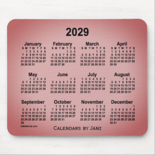 2029 Sangria Gray Agenda van de Muismat Janz
