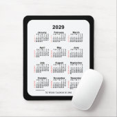 2029 Two Tone Black 52 Week Agenda by Janz Muismat (Met muis)