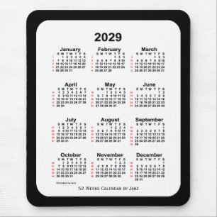 2029 Two Tone Black 52 Week Agenda van Janz Muismat
