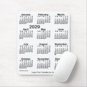 2029 White Large Print Calendar van Janz Muismat (Met muis)