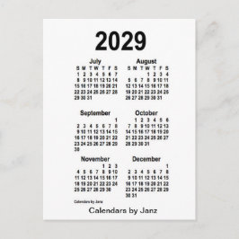 2029 Witte 6 maanden Mini Agenda van Janz Briefkaart