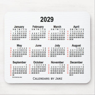 2029 Witte agenda van 52 weken, van Janz Muismat