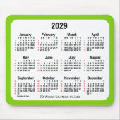 2029 Yellow Green 52-weekagenda van Janz Muismat (Voorkant)