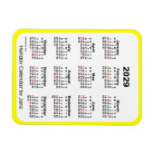 2029 Yellow Holiday Calendar door Janz Magnet Magneet (Horizontaal)