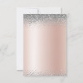 202 Graduation Party Glitter Roos Gold Pink Silver Kaart (Achterkant)
