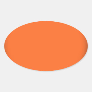 202__NEON-ORANGE-BRAD ROZE CIRKEL POLKADOT TEMPLAT OVALE STICKER