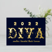 202 Uitnodiging tot Folie Diva Graduation Party (Staand Voorkant)