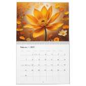 202x jaarkalender met vanille bloemen kalender (Feb 2027)