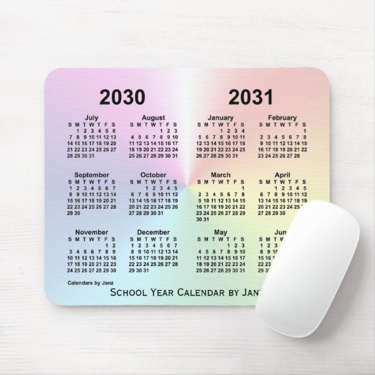 2030-2031 Rainbow Cloud School Agenda van Janz Muismat (Met muis)