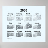 2030 Alice Blauwe Kalender van Janz Print (Voorkant)
