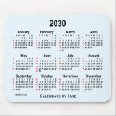 2030 Alice Blue 52-weken agenda van Janz Muismat (Voorkant)