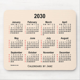 2030 Antiek-witte agenda van 52 weken van Janz Muismat
