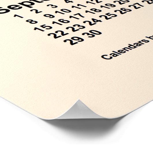 2030 Antieke witte kalender van Janz Print (Hoek)