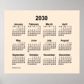 2030 Antieke witte kalender van Janz Print (Voorkant)