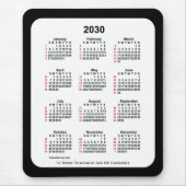 2030 Black 52 weken ISO-kalender van Janz Two Tone Muismat (Voorkant)