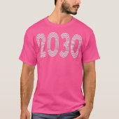 2030 jaar Afstuderen klasse van foto Shirt retro (Voorkant)