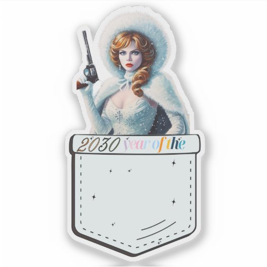 2030 jaar van de sticker (Voorkant)