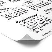 2030 Nebraska Zandheuvels Kalender van Janz Poster (Hoek)