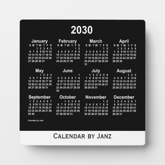 2030 Neon White Desk Agenda van Janz Fotoplaat (Voorkant)
