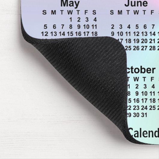 2030 Rainbow Cloud Calendar van Janz Muismat (Hoek)