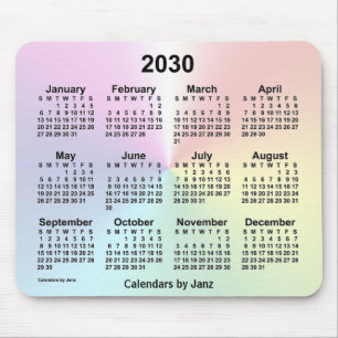 2030 Rainbow Cloud Calendar van Janz Muismat