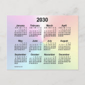 2030 Rainbow Cloud Mini Kalender van Janz Briefkaart (Voorkant)
