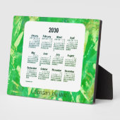2030 Recoleta Green Tracks Desk Calendar van Janz Fotoplaat (Zijkant)